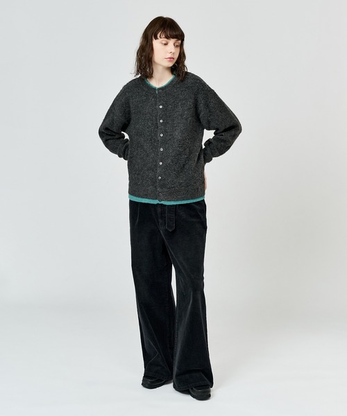 WETTEMPT クルーネックブラッシュレイヤードカーディガン WETTEMPT カーディガン CREW NECK BRUSHED LAYERED CARDIGAN / クルー