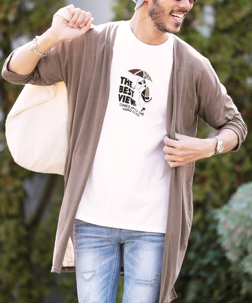 JIGGYS SHOP（ジギーズショップ） カーディガン 麻混ロング
