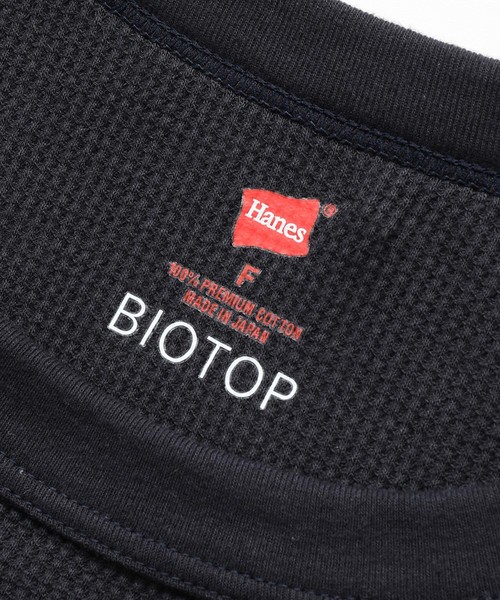Hanes tシャツ 「Hanes for BIOTOP」LONG SLEEVE THERMAL