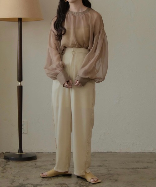 lawgyオリジナルデザインブラウス lawgy（ラウジー） シャツ ブラウス original seethrough tops