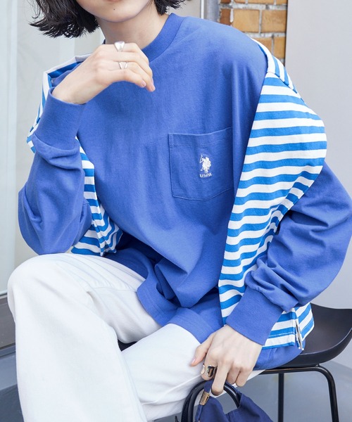 tシャツ Tシャツ U.S. POLO ASSN. /ユーエスポロアッスン 別注 袖ボリューム 胸刺繍ポケットロングTシャツ|ZOZOTOWN |06