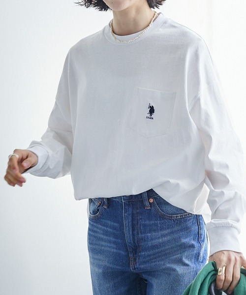 tシャツ Tシャツ U.S. POLO ASSN. /ユーエスポロアッスン 別注 袖ボリューム 胸刺繍ポケットロングTシャツ|ZOZOTOWN |10