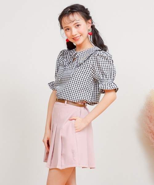 ブラウス シャツ Pink Tartan Bow Shirt レディース Women's White & Pink Floral Paisley Satin Pussybow Blouse