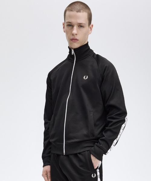 nashi FREDPERRY トラックジャケット ブラック FRED PERRY（フレッドペリー） ジャージ Taped Track Jacket／フレッド
