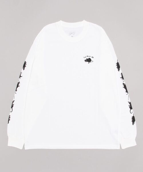 tシャツ MOUSE TRAP L.S. Tシャツ レディース メンズ Last Resort AB tシャツ RAT RACE LS TEE DP08CS-03 WHITE
