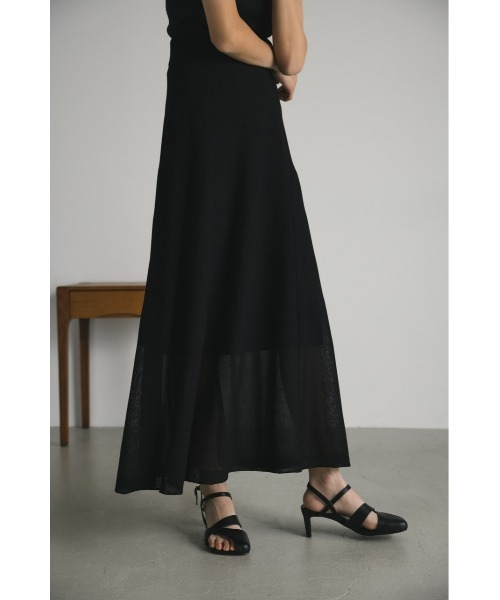 And Couture 2セット ロングスカート　シアーニット La-gemme セットアップ サマーニットロングスカートセットアップ