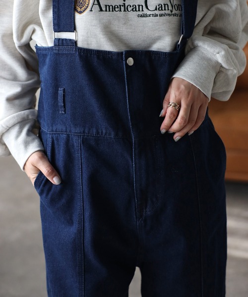 ap retro サロペット オーバーオール ハイウエストデニムサロペット