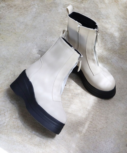 LOVEHUNTER（ラブハンター） ブーツ 厚底フロントジップ トリプル