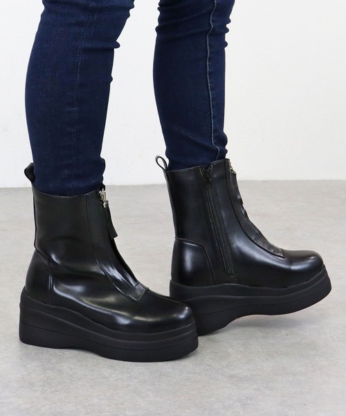 LOVEHUNTER（ラブハンター） ブーツ 厚底フロントジップ トリプル