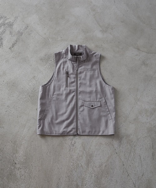 CLEL（クレイル） ベスト ジレ 「CLEL」Loose High Neck Design Vest 