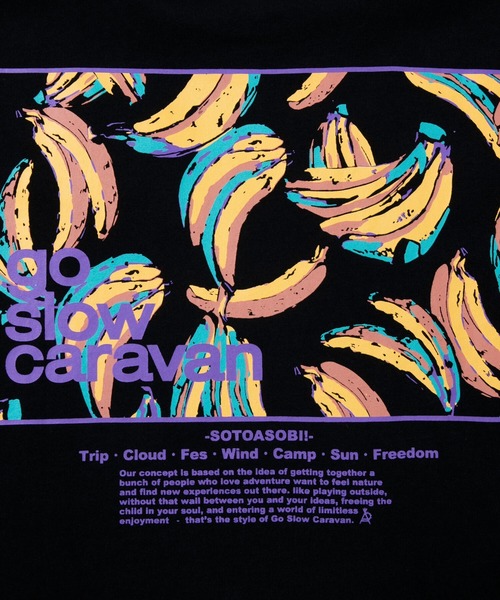 go slow caravan tシャツ USA/C スクエアLOGO バックプリント