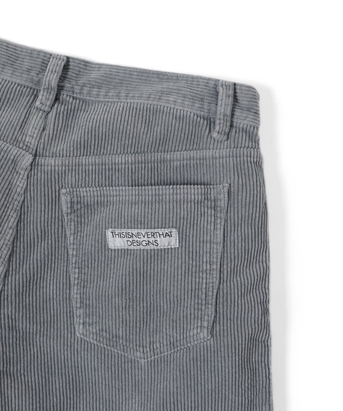 【THISISNEVERTHAT】オーバーダイコーデュロイショートグレー thisisneverthat パンツ Overdyed Corduroy Short メンズ