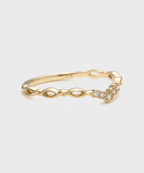 指輪 リング 「Pocket Ring」K10ダイヤモンドリング レディースの画像