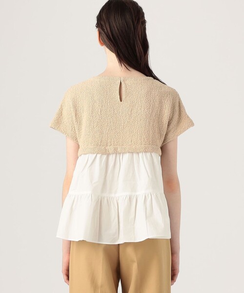 Ballsey tシャツ バルキーヤーンジャージーコンビ ティアードプル 