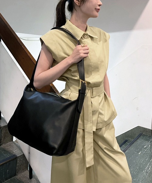 Jewelobe セットアップ フレンチスリーブシャツ×タックワイド