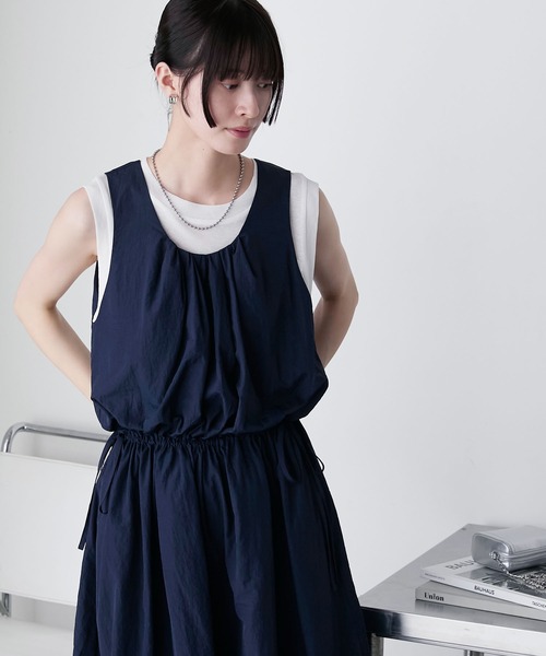 forksy. ワンピース 「forksy.」バルーンシルエットナイロン