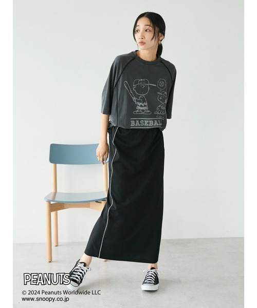 PEANUTS tシャツ 「ユニセックス」PEANUTS/スヌーピー 切り替えTシャツ