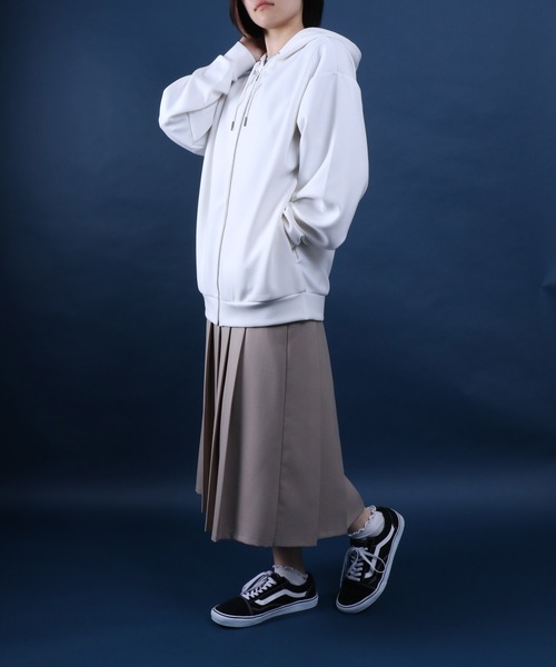 ANPAS パーカー Soft Cardboard Knit Oversized Full Zip Hoodie