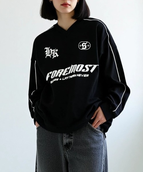 Lazar tシャツ Soccer Game Shirt LS Tee/オーバーサイズ