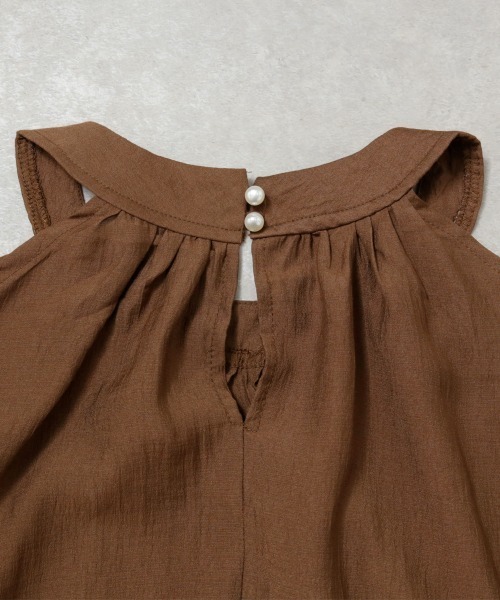 ブラウス シャツ ブロード×ツイル切替ボリュームブラウス レディース STYLEBLOCK ブラウス シャツ ブロード×ツイル切替ボリューム