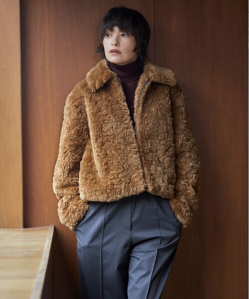 ICB（アイシービー） コート アウター フェイクボア ブルゾン