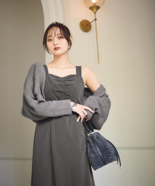 PROPORTION BODY DRESSING ワンピース フワフワカーデセット