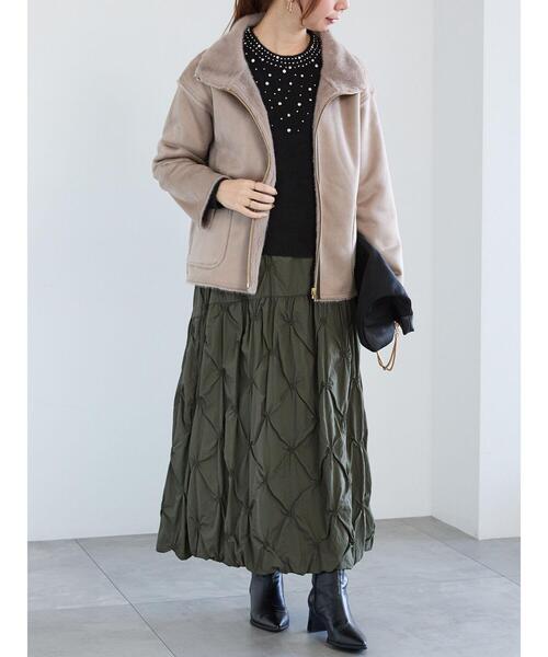 Te chichi（テチチ） コート アウター リバーシブルムートンスタンド衿