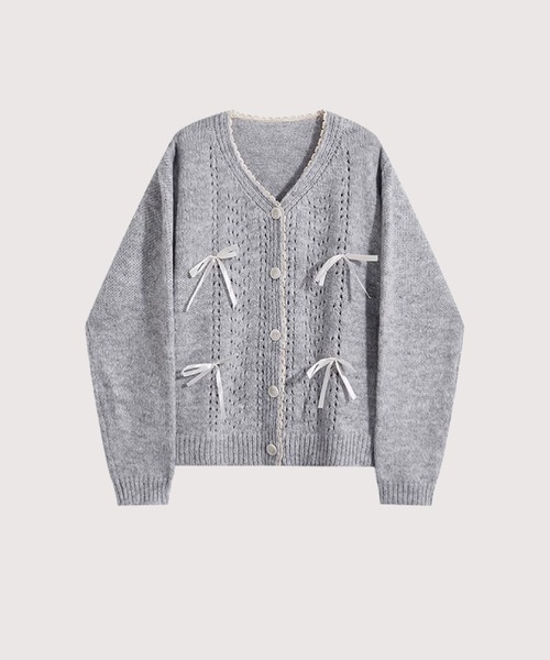 カーディガン リラックスリボンカーディガン Relaxed Ribbon Cardigan レディース