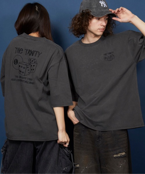 tシャツ オーバーサイズ  刺繍 Tシャツ 綿100％ /embroidery oversize T-shirt メンズ レディース | MEMENTISM | 01