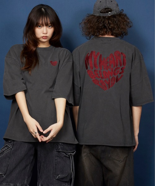 tシャツ オーバーサイズ  刺繍 Tシャツ 綿100％ /embroidery oversize T-shirt メンズ レディース | MEMENTISM | 50