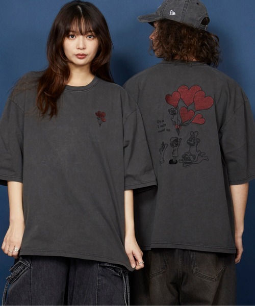 tシャツ オーバーサイズ  刺繍 Tシャツ 綿100％ /embroidery oversize T-shirt メンズ レディース | MEMENTISM | 55