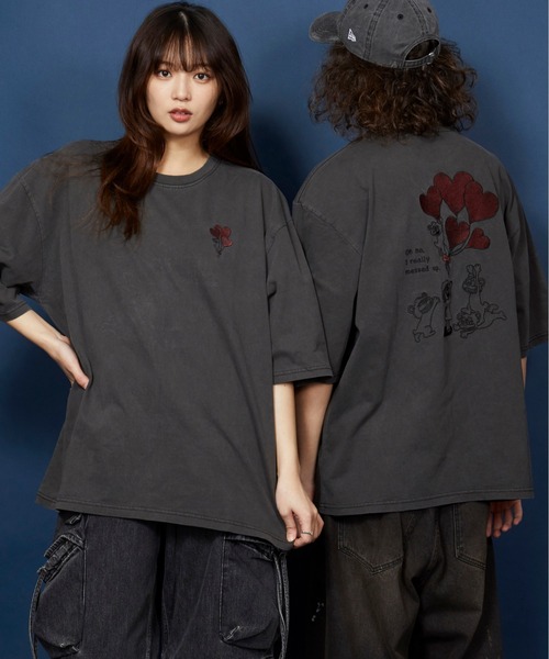 tシャツ オーバーサイズ  刺繍 Tシャツ 綿100％ /embroidery oversize T-shirt メンズ レディース | MEMENTISM | 56