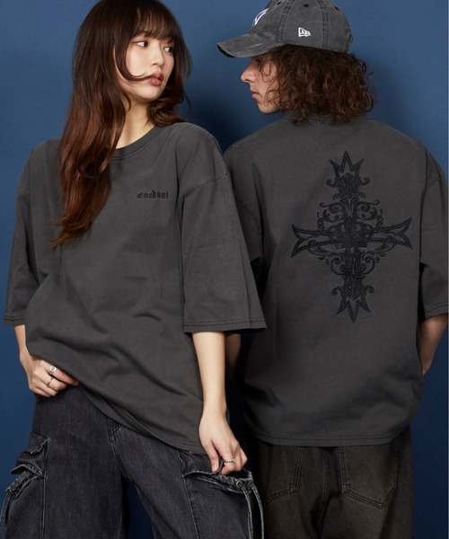 tシャツ オーバーサイズ  刺繍 Tシャツ 綿100％ /embroidery oversize T-shirt メンズ レディース | MEMENTISM | 62