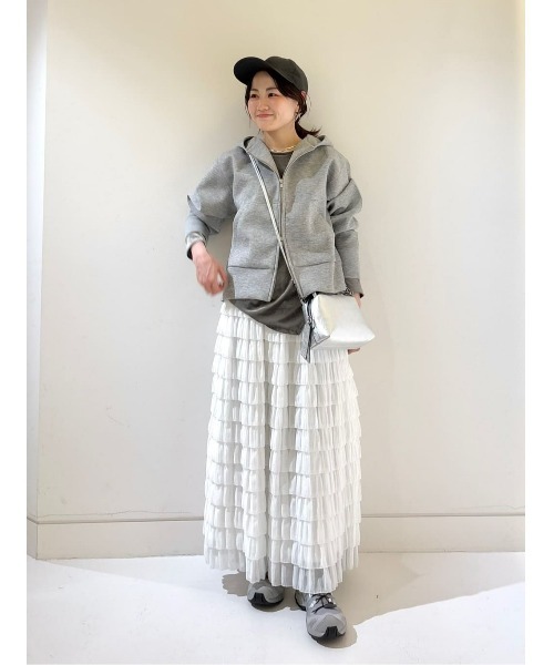 【LOULOU WILLOUGHBY】ポリエステルプリーツティアードスカート LOULOU WILLOUGHBY スカート 「LOULOU WILLOUGHBY」プリーツ