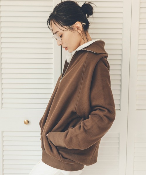 anuans トレーナー スウェット フロントファスナースウェット