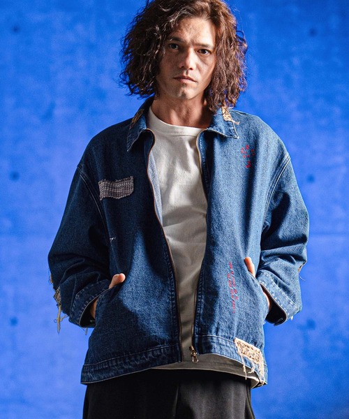 GLIMCLAP デニムジャケット gジャン mj10528- Distressed denim jacket 