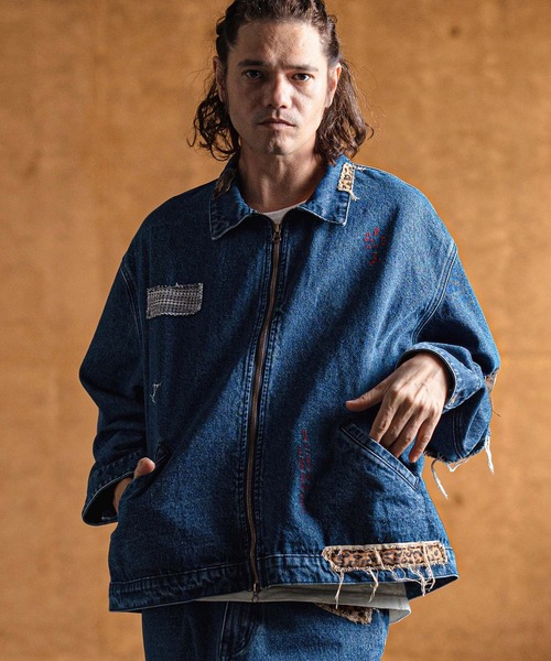GLIMCLAP デニムジャケット gジャン mj10528- Distressed denim jacket 
