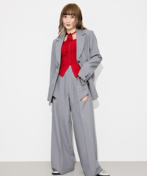 SLY SIDE HOLE STRAIGHT サイドホール ストレート パンツ SLY スラックス パンツ 「セットアップ可」SIDE HOLE STRAIGHT