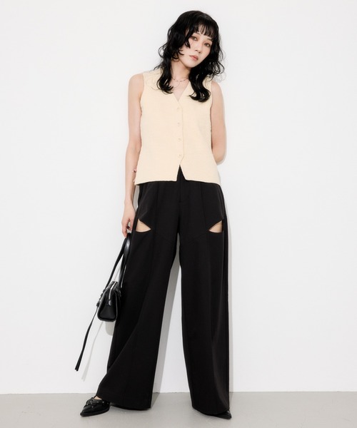 SLY スラックス パンツ 「セットアップ可」SIDE HOLE STRAIGHT