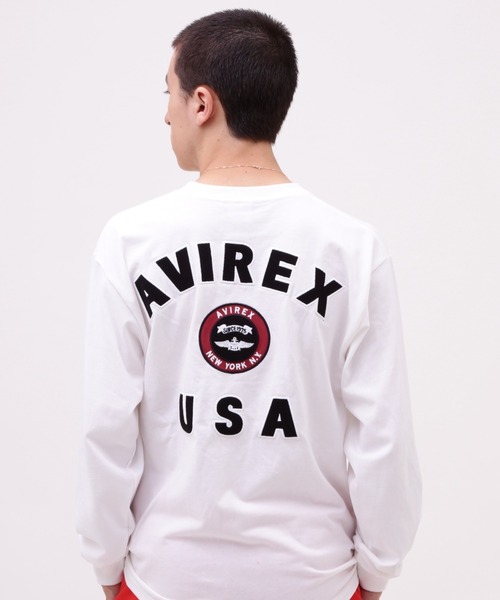 AVIREX（アヴィレックス） tシャツ VARSITY LOGO LONGSLEEVE T-SHIRT