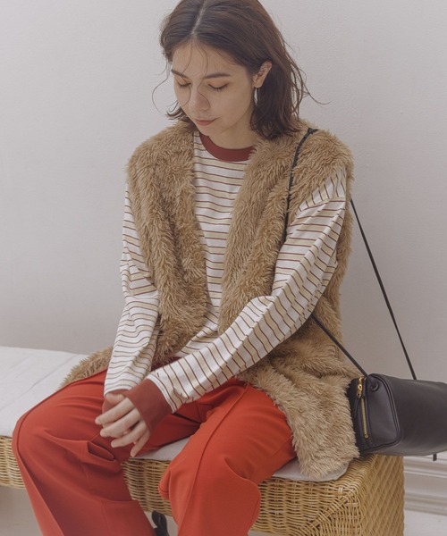 niko and…（ニコアンド） ベスト FREE ブラウン レディース : ZOZOTOWN