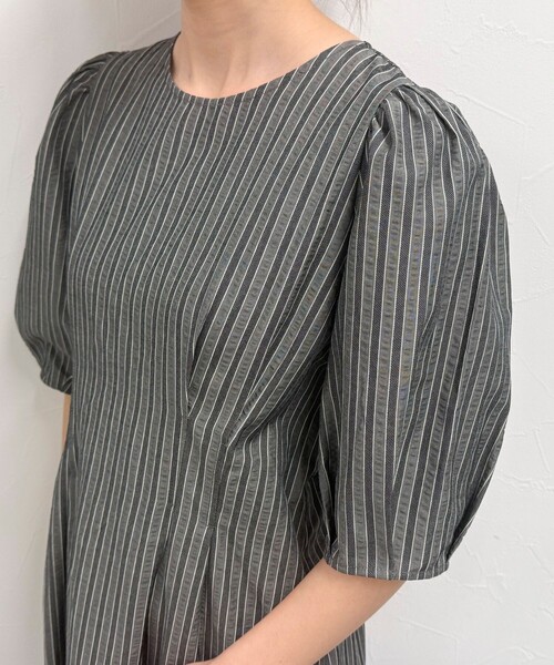 新品【fredy emue】 コットンリップルウエストシェイプワンピース コットンリップルウエストシェイプワンピース（fredy emue