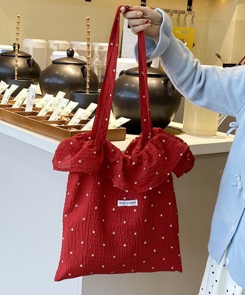 チャコット フリルトートバッグ 【美品】 25日までお値下げ価格！ チャコット フリルトートバッグ 【美品】 25日までお値下げ価格