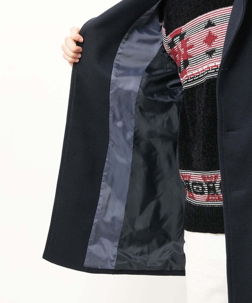 「MK MICHEL KLEIN HOMME 」 ステンカラーコート 48 ライトブラウン メンズ_画像4