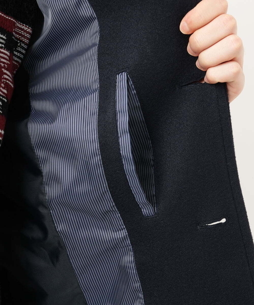 「MK MICHEL KLEIN HOMME 」 ステンカラーコート 48 ライトブラウン メンズ_画像7