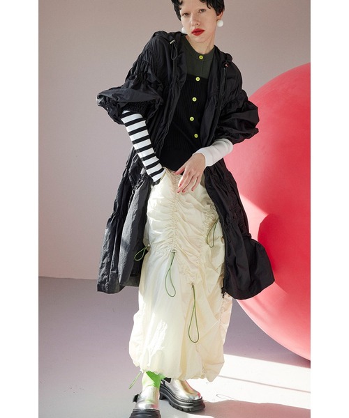 OMMO（オーエムエムオー） ブルゾン アウター IRREGULAR SHIRRING CT