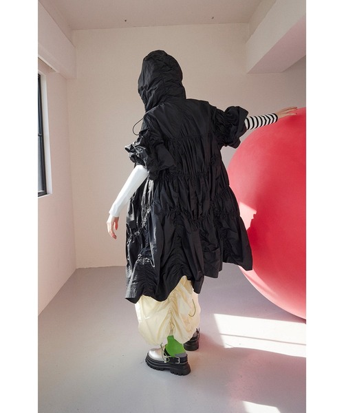 ブルゾン アウター IRREGULAR SHIRRING CT レディースの画像