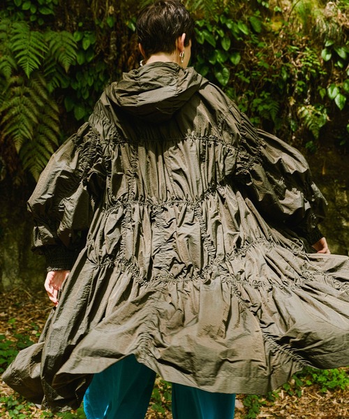 ブルゾン アウター IRREGULAR SHIRRING CT レディースの画像
