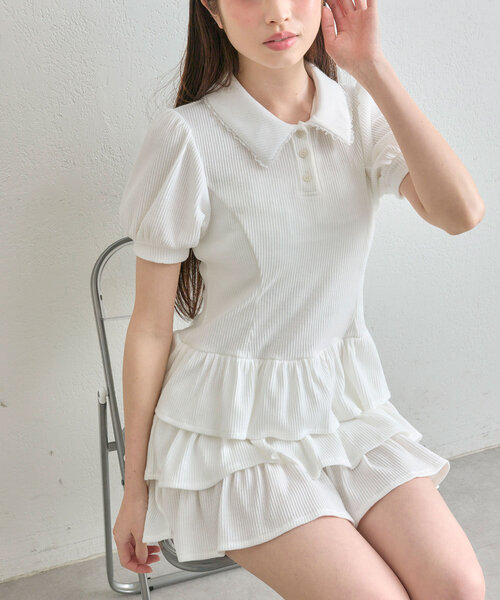 OLIVE des ワンピース ティアードミニカットワンピ : ZOZOTOWN