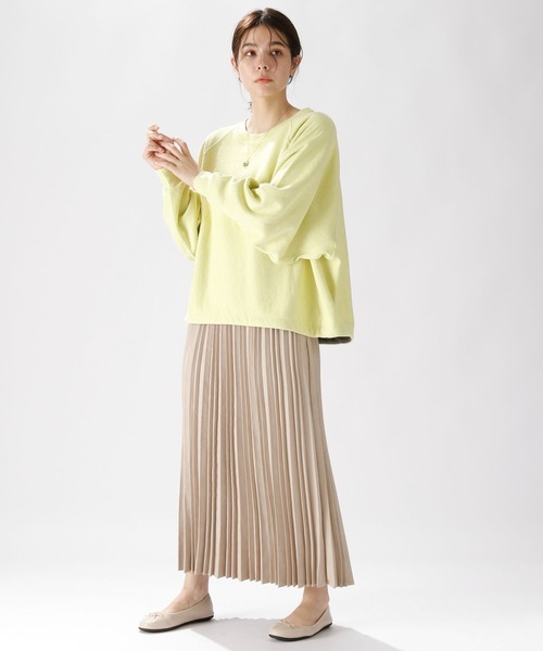 niko and…（ニコアンド） スウェットカットソー LARGE イエロー